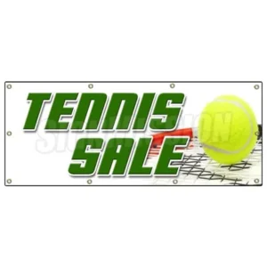 48"x120" TENNIS SALE BANNER SIGN shop racquet balls shoes athletic