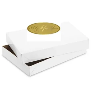 Childrens Mens Shirt Dress Sweater Jacket Gift Packaging Apparel Boxes -White with Gold Seals -10pack