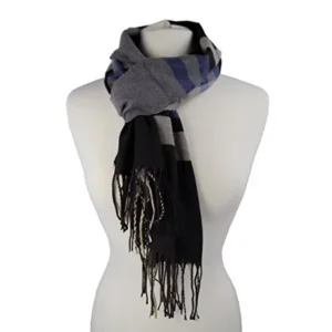 Pop Fashion Mens Plaid Woven Scarves with Soft Cashmere Like Feel