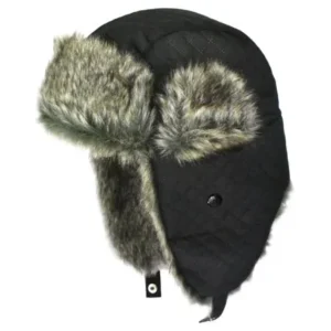 Women's Cold Front Quilted Trapper Helmet with Faux Fur Trim