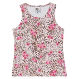 Girls Tank Top Cheetah Print Tee Kids Clothing Pulla Bulla Sizes 2-10 Years