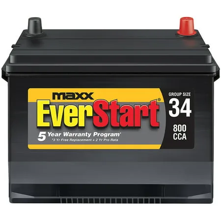EverStart Maxx Lead Acid Automotive Battery, Group Size 34N