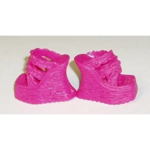 "Doll Wedge Raspberry Shoes fits Barbie and 11 1/2 "" Doll"