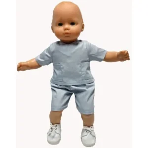 Baby Doll Clothes For Boy Or Girl Dolls Gray Doctor Outfit
