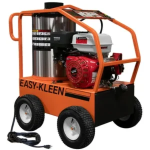 COMMERCIAL HOT WATER GAS PRESSURE WASHER, 15 HP ELECTRIC START LIFAN, 3.5 GPM @ 4000 PSI, 120 VOLT OIL FIRED BURNER, 350000 BTU