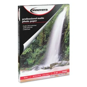 Innovera 99650 Heavyweight Photo Paper, Matte, 8.5 x 11, 50 Sheets-Pack