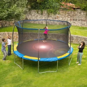 Bounce Pro 12' Trampoline with Flash Light Zone and Enclosure (Box 1 of 2)