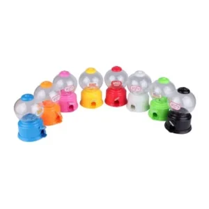 Plastic Mini Candy Machine Bubble Gumball Dispenser Coin Bank Kids Toy for Gumballs Peanuts Small Candy and Snacks