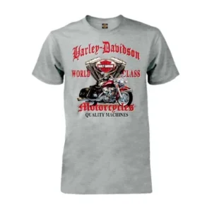 Harley-Davidson Men's World Class Short Sleeve Tall T-Shirt, Athletic Heather, Harley Davidson