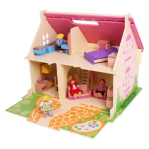 bigjigs toys heritage playset blossom cottage -wooden doll house