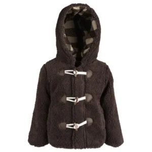 Wippette Little Boys Hooded Knit Lined Plush Fleece Puffer Toggle Winter Coat