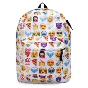 Cute Emoji Backpack School Book Backpack Shoulder Bag Schoolbag for Girls Boys