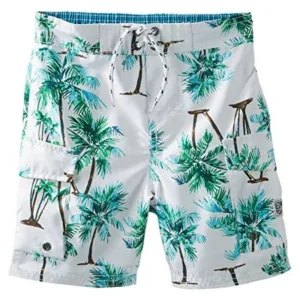OshKosh B'gosh Big Boys' Swim Bathing Suit Trunks - Multi Palm Tree- 12 Kids