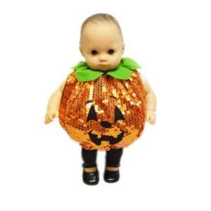My Brittany's Sequin Halloween Pumpkin Outfit For American Girl Bitty Baby