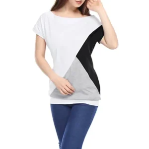 Women's Patchwork Short Sleeve Tee