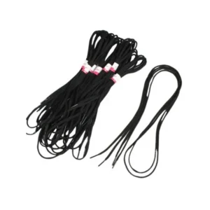 Unique Bargains 10 Pair 120cm Long Black FLAT Sport Shoes String Shoelaces