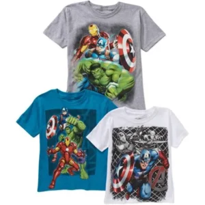 Marvel Avengers Boys Graphic Tee, 3 Pack