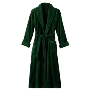 Hotel Luxury Reserve Hunter Green Terry Velour Bathrobe For Women