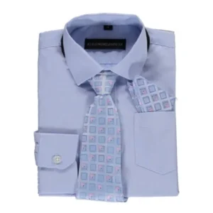 Kids World Little Boys' Dress Shirt with Accessories (Sizes 4 - 7)