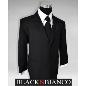 Black Suit with Tie for Big Boys Set