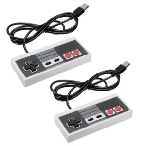 2 Pack Classic Game Controllers For Nintendo 8 Bit System Console Famicom