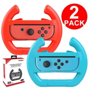 2Pack Joy-Con Racing Steering Wheel Controller Handle Grips For Nintendo Switch