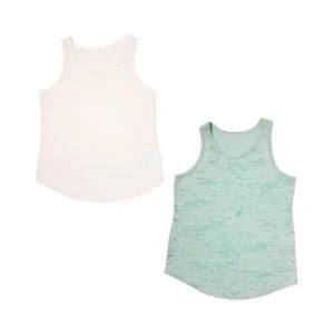 Tough Cookie's Kids' Unisex Plain Burnout Tank Tops 2 Pack Deal