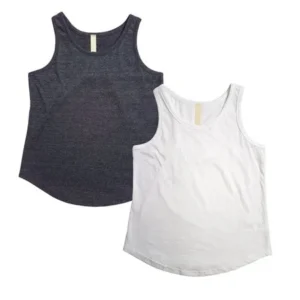 Tough Cookie's Kids' Girls 2-13 Yrs Plain Flowy Triblend Tank Tops 2 Pack Deal