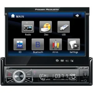 Power Acoustik PTID-8920B - DVD receiver - display - 7" - in-dash unit - Single-DIN - 50 Watts x 4