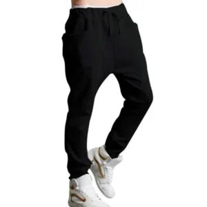 Men Sports Wear Drawstring Waist Design Casual Pants