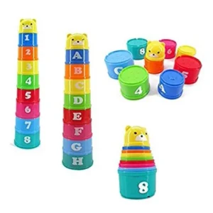 2 Sets of Stacking Cups Early Learning Toys for Kids, Educational Baby Toddler