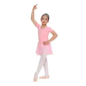Cyber Week Clearance ! Kids Girls Wear Short Sleeve Round Neck Leotard Dress for Ballet PESTE