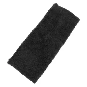 Unique Bargains Athletic Black Terry Cloth Elastic Head Band Sweatband