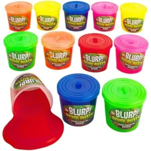 Noise Putty Slime - 12 Fart Sound Small Containers 1.5 Inches Assorted Colors - Perfect Toy For Kids, Boys, Girls, Party Bags, Gift, Prize - By Kidsco