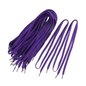 Unique Bargains Plastic Tip Dual Layer Flat Sports Shoes Shoelaces String Purple 10 Pairs