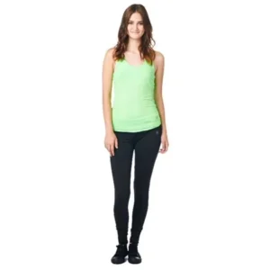 LA Society LA Society Women's Yoga Fitness Green/Black Sleeveless Tank Top and Yoga Legging Pants Green Small