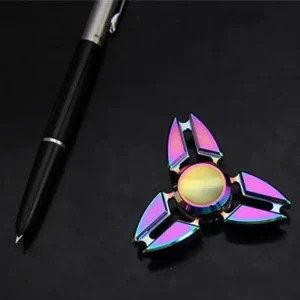 US Sale EDC Tri Fidget Hand Spinner Rainbow Finger Gyro Toy Focus ADHD Autism