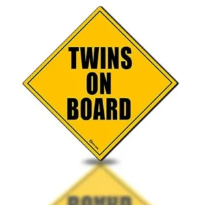 Zento Deals Twins On Board Reflective Magnet Sign