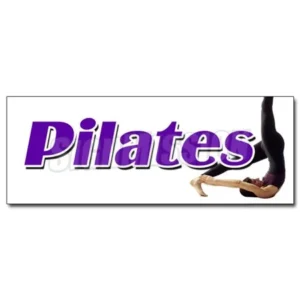 12" PILATES DECAL sticker physical fitness instructor class training weight