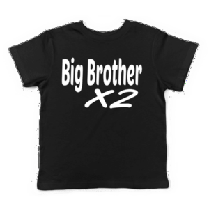 Lil Shirts Big Brother X 2 Little Boys Youth and Toddler Shirt~2T / Black