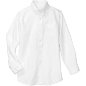 George Boys School Uniforms Long Sleeve Button Up Oxford Shirt