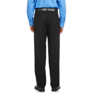 Big Men's Adjustable Waist Pleated Dress Pant