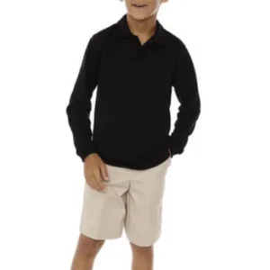 George Boys School Uniforms Long Sleeve Pique Polo Shirt