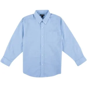 George School Uniform Boys Husky Size Long Sleeve Button-Up Oxford Shirt, Online Exclusive