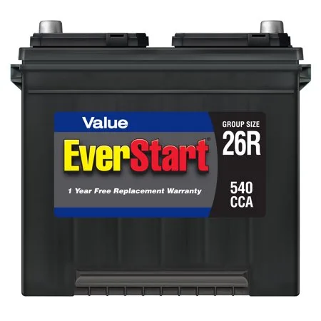 EverStart Value Lead Acid Automotive Battery, Group Size 26R (12 Volt/540 CCA)
