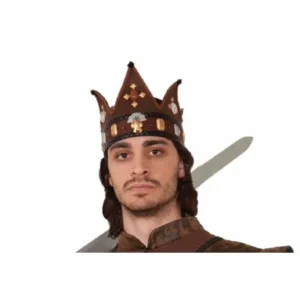 Medieval Game King Prince Knight Earth Brown Crown of Thrones Costume Accessory