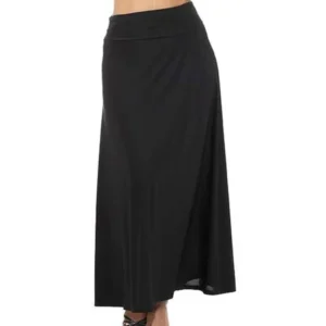 Avital Solid Stretch Maxi Skirt