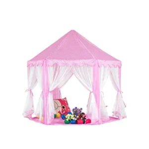 Kids Fairy Princess Castle Tents Hexagon Girls Playhouse Indoor Extra Large Fun Room