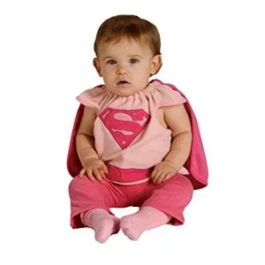 uhc supergirl bib & cape outfit infant fancy dress halloween costume, os