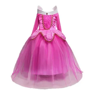 Fairy Princess Dress Sleeping Beauty Aurora Ball Gown For Girls Kids Party Costume Tulle Dress Christmas Gift 43"-59" Long